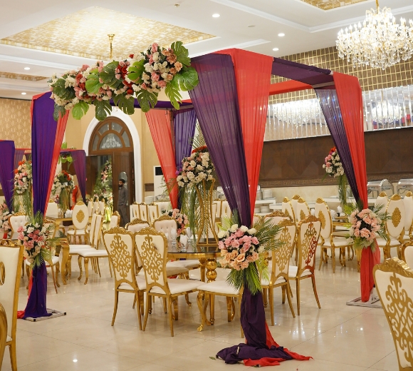wedding ceremony mandap setup