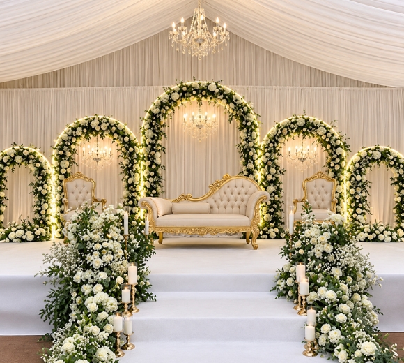 engagement celebration setup
